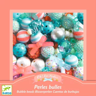  Djeco Ékszerkészítő készlet - Buborék gyöngyök, ezüst - Bubble beads, Silver