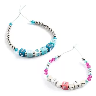   Djeco Ékszerkészítő készlet - Betű gyöngyök, ezüst - Alphabet beads, Silver