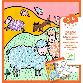   Djeco Meglepetés adagoló színező - Tanya - Coloring dispenser, Farm