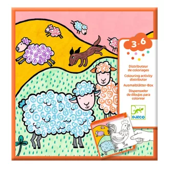   Djeco Meglepetés adagoló színező - Tanya - Coloring dispenser, Farm