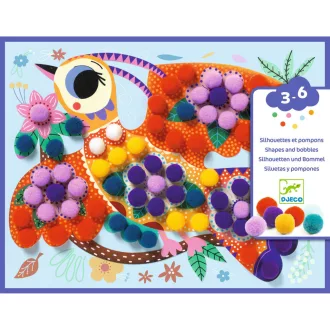   Djeco Pompom-kép készítő - Puha mintázatok - Assortments