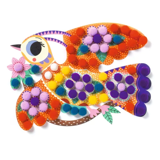 Djeco Pompom-kép készítő - Puha mintázatok - Assortments