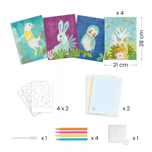 Djeco Itatóspapír színező - Csak kreatívan - With blotting paper