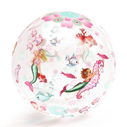 Djeco Felfújható labda, 35 cm - Sellős labda - Mermaid Ball