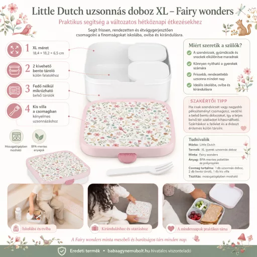 Little Dutch uzsonnás doboz XL - Fairy wonders