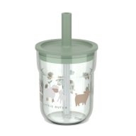   Little Dutch gyerek pohár szívószállal 250 ml - little farm