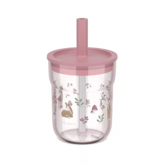  Little Dutch gyerek pohár szívószállal 250 ml - fairy garden