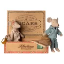 Maileg anya és apa egérpár szivardobozban