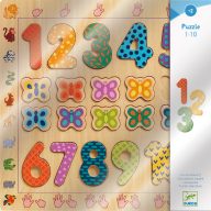   Djeco Formaillesztő, formaberakó - 1-től 10-ig kirakó - 1 to 10