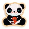 Djeco Fa puzzle - Panda, 9 db-os - Puzzlo Panda