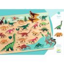 Djeco Formaillesztő, formaberakó - Színes dínók - Puzzlo Dino