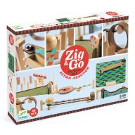   Djeco Építőjáték - Sokasodó golyózó, 48 db-os - Zig and Go - Big Boum Wall