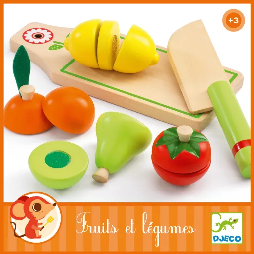 Djeco Szerepjáték - Szeletelhető gyümölcsök - Fruits and Vegetables to cut