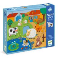   Djeco Óriás puzzle - Tanyasi állatsimogató, 12+8 db-os - Tactile farm puzzle