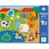 Djeco Óriás puzzle - Tanyasi állatsimogató, 12+8 db-os - Tactile farm puzzle