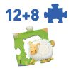 Djeco Óriás puzzle - Tanyasi állatsimogató, 12+8 db-os - Tactile farm puzzle