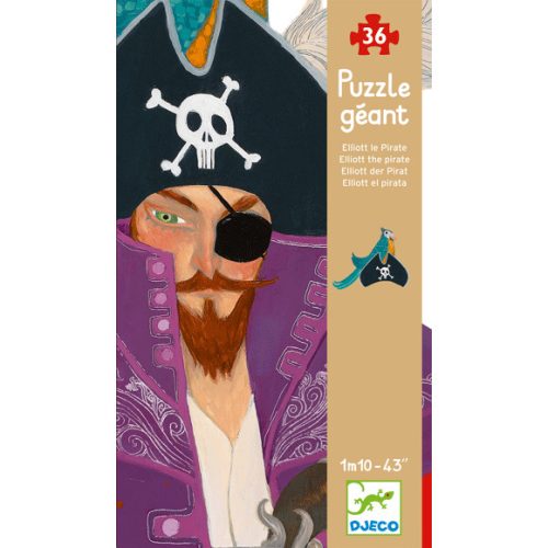 Djeco Óriás puzzle - Kalóz Éliás, 36 db-os - Elliott the pirate