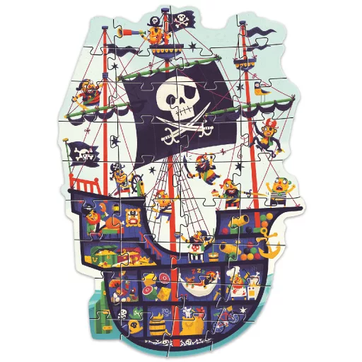 Djeco Óriás puzzle - Kalózhajó, 36 db-os - The pirate ship
