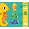 Djeco Primo puzzle - A tengerben, 4-6-9 db-os - In the sea