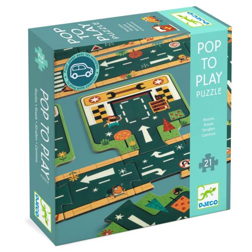 Djeco Óriás puzzle - Utak, irányok, 21 db-os - Roads