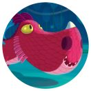 Djeco Formadobozos puzzle - Cuki sárkány, 24 db-os - Edmond the dragon