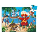 Djeco Formadobozos puzzle - Kalózok kincse, 36 db-os - The pirate and his treasure