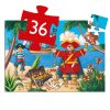 Djeco Formadobozos puzzle - Kalózok kincse, 36 db-os - The pirate and his treasure