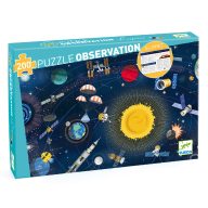   Djeco Megfigyeltető puzzle - A világűr, 200 db-os - The space + booklet
