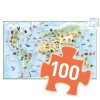 Djeco Megfigyeltető puzzle - Föld állatai, 100 db-os - Animals of the earth