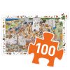 Djeco Megfigyeltető puzzle - Bevehetetlen vár, 100 db-os - Fortified castle