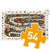 Djeco Megfigyeltető puzzle - Állati autóverseny, 54 db-os - Car rally