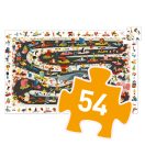Djeco Megfigyeltető puzzle - Állati autóverseny, 54 db-os - Car rally