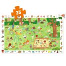 Djeco Megfigyeltető puzzle - Kisbarátok a kertben, 35 db-os - Little friends' garden