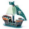 Djeco Építőjáték, Pop to play - Kalózhajó 3D - Pirate boat 3D