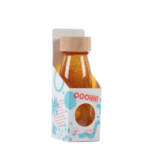 Petit Boum szenzoros játék - Float bottle - Cúrcuma