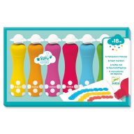   Djeco Marok filc készlet 6 színben - Pontozó színezés - 6 foam markers