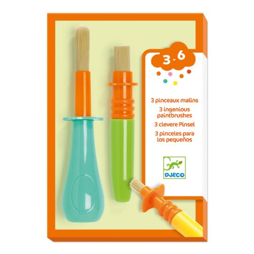 Djeco Marok ecset készlet - 3 féle ügyes ecset gyerekeknek - 3 ingenious paintbrushes