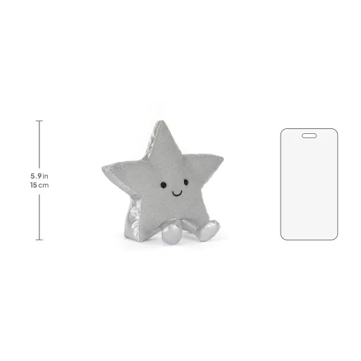 Jellycat plüss - Mosolygós ezüst csillag - Amuseables Silver Star