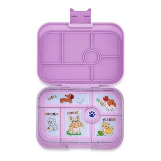 Yumbox Original uzsonnás doboz 6 rekesszel - Ami Purple Cats & Dogs