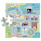 Padló puzzle  4db fa kisautóval Auzou