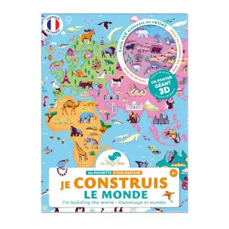 Világtérkép poszter matricákkal Auzou