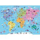 Világtérkép poszter matricákkal Auzou