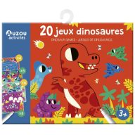   Letörölhető fejtörő feladatkártyák, Dinoszauruszok Auzou