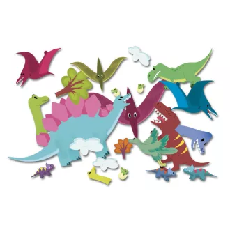   Újrahasználható matricázó készlet, Dinoszauruszok Auzou