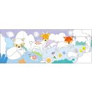 Rókás 3 az-1-ben zsírkréta készlet kiszínezhető poszterrel, 12 db-os Avenir