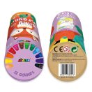 Rókás 3 az-1-ben zsírkréta készlet kiszínezhető poszterrel, 12 db-os Avenir