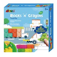   Építs és rajzolj fejlesztő kreatív zsírkréta készlet, Közlekedés Avenir