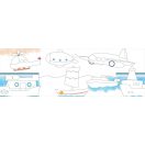 Építs és rajzolj fejlesztő kreatív zsírkréta készlet, Közlekedés Avenir