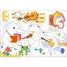 Kreatív színező készlet méhviasz krétával, Erdei koncert Avenir