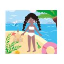 Divattervező könyv fejlesztő feladatokkal, 6 db színes ceruzával Avenir